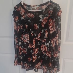 Floral Sheer Blouse by Mosiac & Co